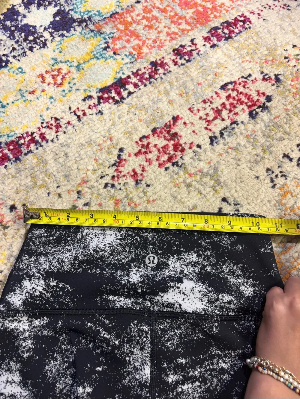 Lululemon Black & White Printed Athletic Leggings